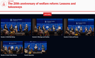 The 20th anniversary of welfare reform: Lessons and takeaways